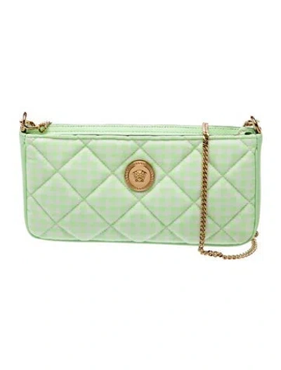 Pre-owned Versace Medusa Shoulder Bag In Green