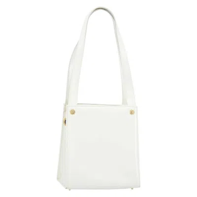 Pre-owned Versace Medusa Shoulder Bag Leather Leather Shoulder Bag Bag () In White