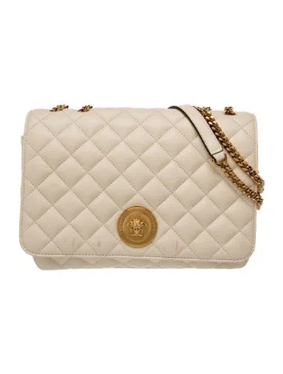 Pre-owned Versace Medusa Shoulder Bag In Neutrals