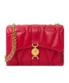 Versace Red Bag With Buckle And Gold Chain In Red