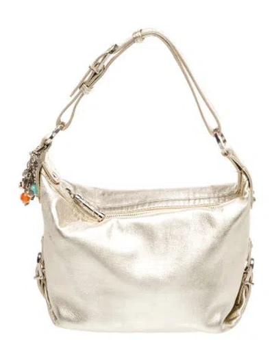 Pre-owned Versace Medusa Shoulder Bag Vintage In Metallic