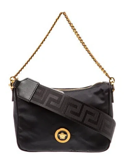 Pre-owned Versace Medusa Shoulder Bag W/ Tags In Black