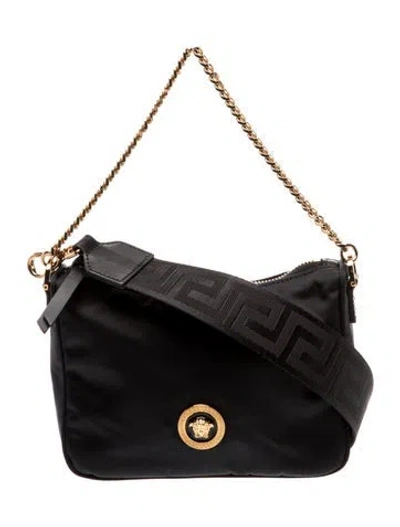 Pre-owned Versace Medusa Shoulder Bag W/ Tags In Black