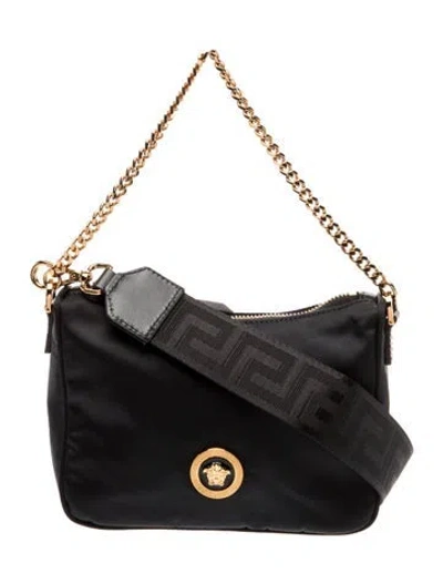 Pre-owned Versace Medusa Shoulder Bag W/ Tags In Black