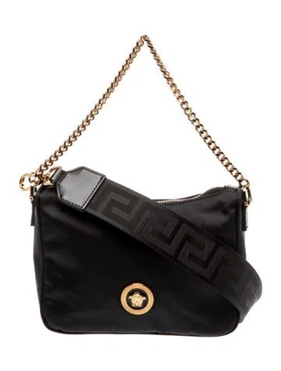 Pre-owned Versace Medusa Shoulder Bag W/ Tags In Black