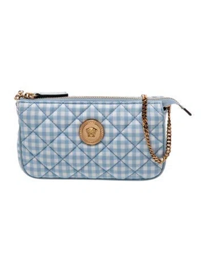 Pre-owned Versace Medusa Shoulder Bag W/ Tags In Blue