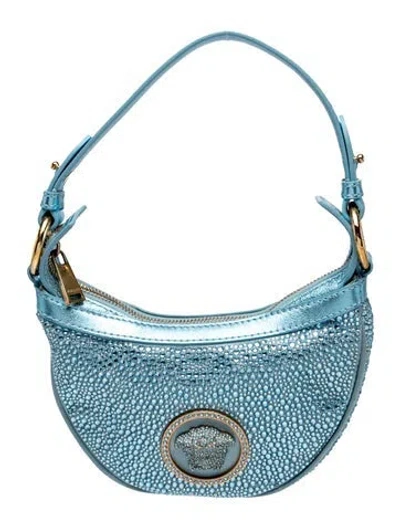 Pre-owned Versace Medusa Shoulder Bag W/ Tags In Blue