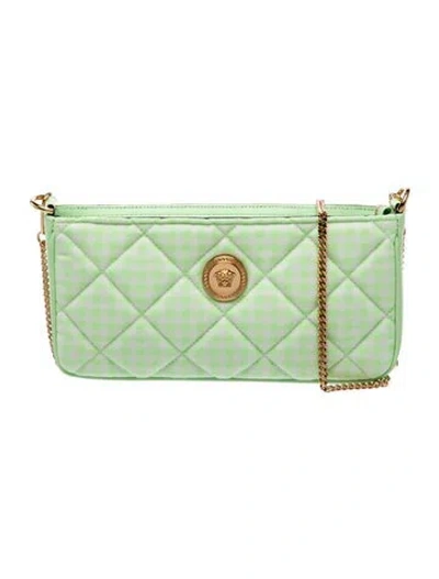 Pre-owned Versace Medusa Shoulder Bag W/ Tags In Green