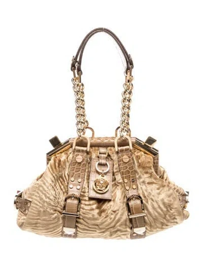 Pre-owned Versace Medusa Shoulder Bag W/ Tags In Neutrals
