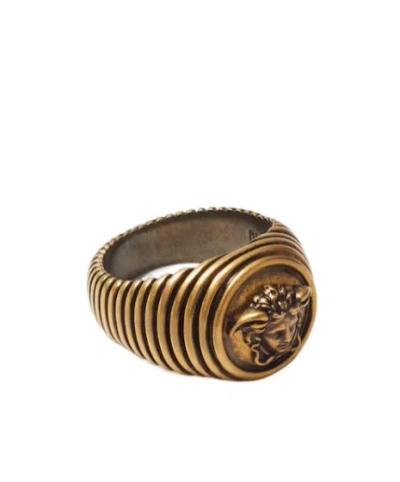 Versace Medusa Signet Ring In Gold