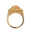Versace Medusa Signet Ring In Yellow