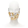 Versace Medusa Silk Baroque Face Mask In Gold