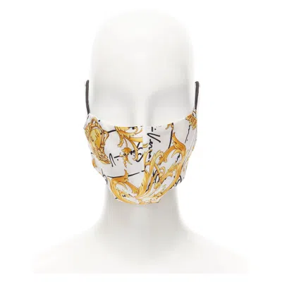 Versace Medusa Silk Baroque Face Mask In Gold