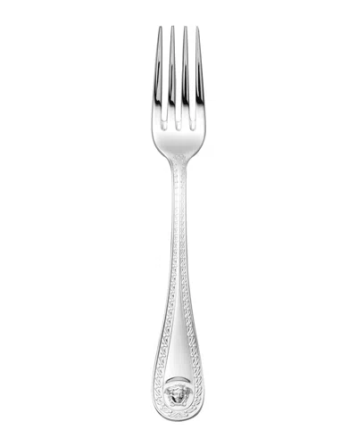 Versace Medusa Silver-plated Salad/dessert Fork In Gray