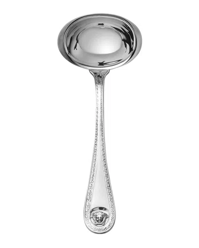 Versace Medusa Silver-plated Sauce Ladle In Metallic