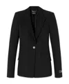 Versace Medusa Single-breasted Blazer In Virgin Wool In Black