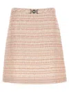 Versace Pink Ribbed Blend Skirt