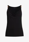 Versace Medusa Cowl Neck Top In Black
