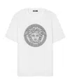 Versace Medusa Sliced Cotton T-shirt In White