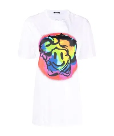 Versace Medusa Smiley Cotton T-shirt In White