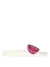 Versace Pool Slide With Medusa Smile Print In White