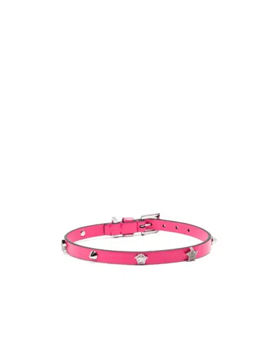 Versace Medusa Spike-stud Chocker Necklace In Pink