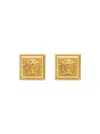 Versace Medusa Square Earrings In Gold