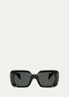 Versace Medusa Square Plastic Sunglasses In Black