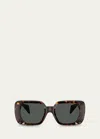 Versace Medusa Square Plastic Sunglasses In Brown