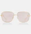 Versace Medusa Square Sunglasses In Gold