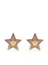Versace Medusa Star Stud Earrings In Gold