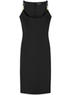 Versace Medusa-strap Corset-style Dress In Black