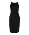 Versace Sleeveless Stretched Dress In Black