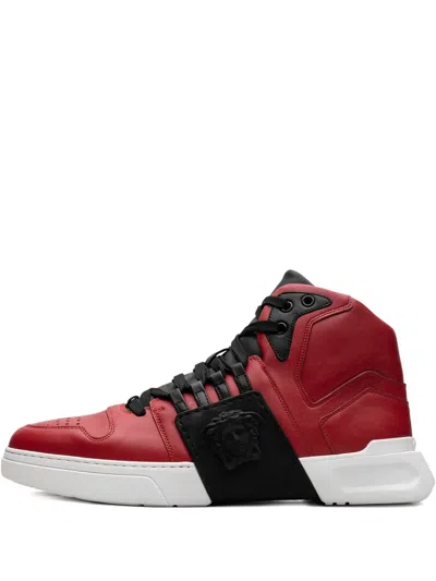 Versace Medusa Strap High-top "red/black/white" Sneakers