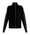 Versace Medusa-stripe Zipped Sweatshirt In Black