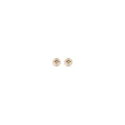 Versace Medusa Stud Earrings In Black
