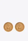 Versace Medusa Head-detail Stud Earrings In Gold
