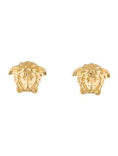 Pre-owned Versace Medusa Stud Earrings In Multi
