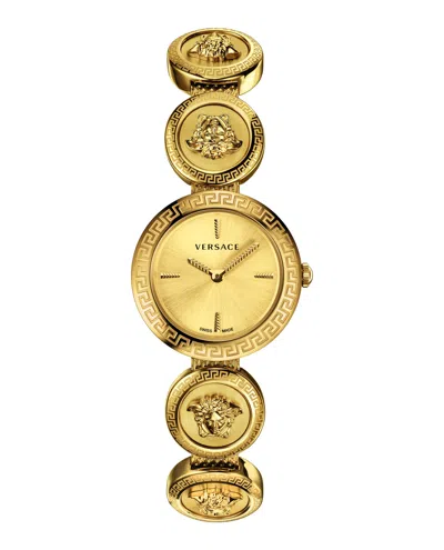Versace Medusa Stud Icon Bracelet Watch In Gold