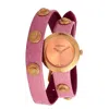 Versace Medusa Stud Icon Quartz Pink Leather Watch Verf00518 In Pink