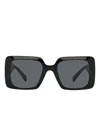 Versace 54mm Rectangle Sunglasses In Black