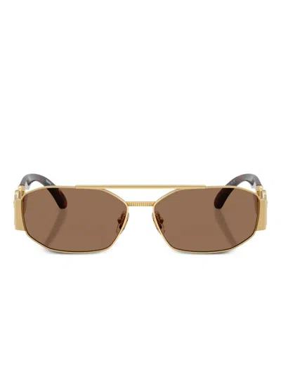 Versace Medusa Sunglasses In Brown