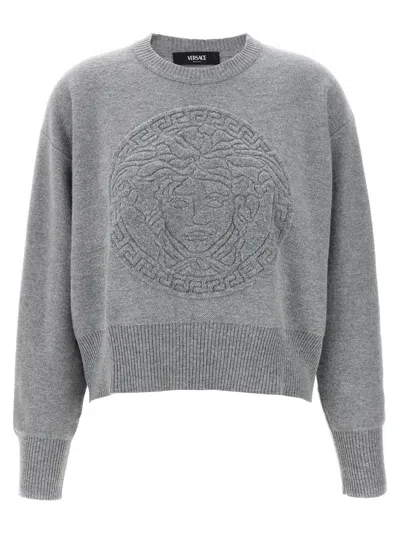 Versace Medusa Sweater, Cardigans Gray