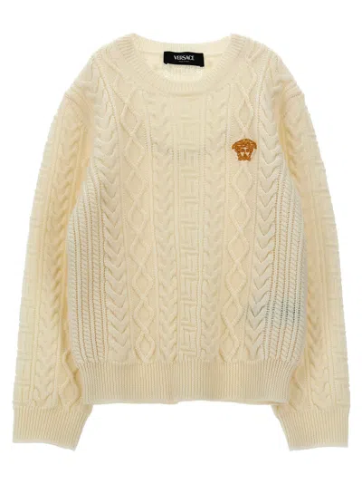 Versace Kids' Medusa Sweater In White