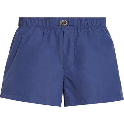 Versace Medusa Swim Trunks In Ink Blue