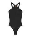 Versace Black One-piece Swimsuit With Medusa Head Detail In Tech Fabric Woman In Black