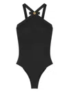 Versace Black One-piece Swimsuit With Medusa Head Detail In Tech Fabric Woman In Black