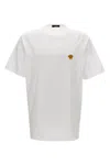 Versace White Crewneck T-shirt With Medusa Embroidery On The Front In Cotton Man
