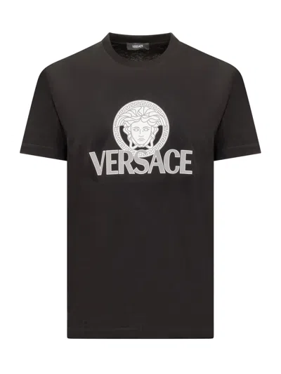 Versace Medusa T-shirt In Black