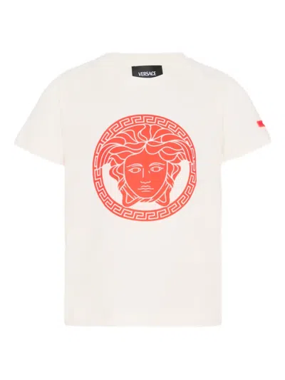 Versace Kids' Medusa T-shirt In White